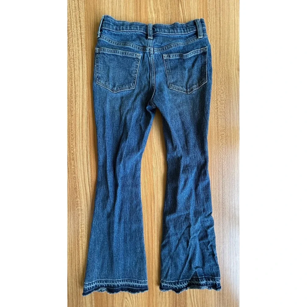 Girls Old Navy Girls High Rise Flare Distressed Jeans Size 10